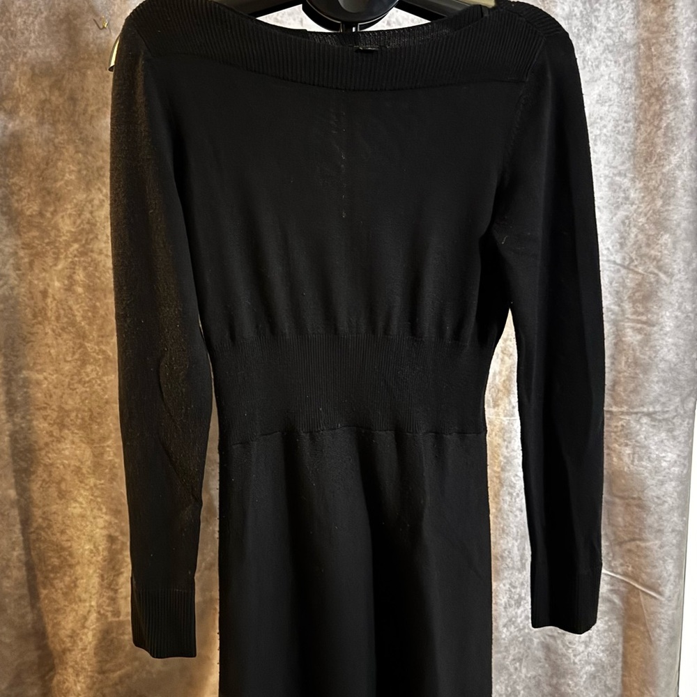 Ann Taylor Classic Black Long Sleeve Dress